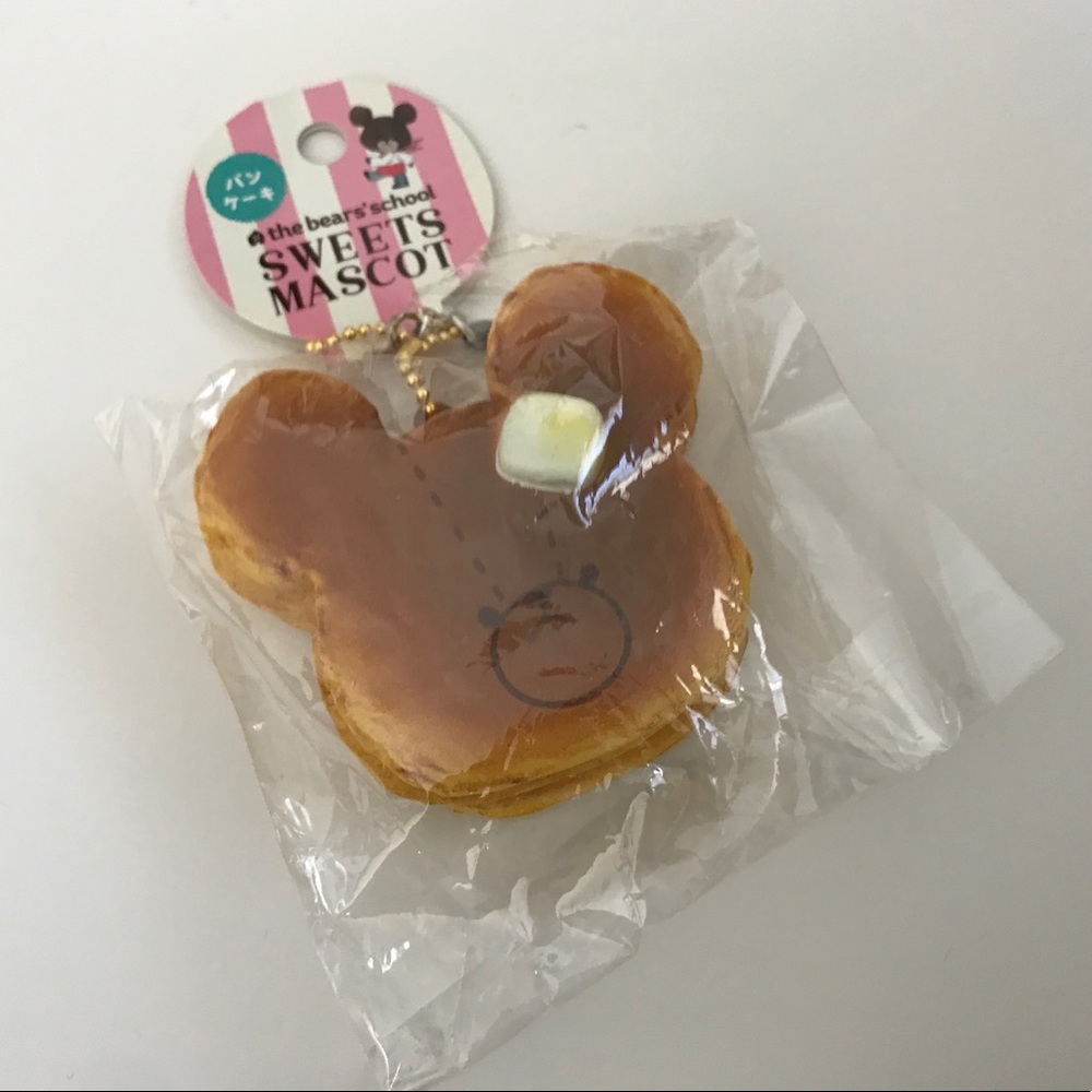 The bear school pancake mascot squishy